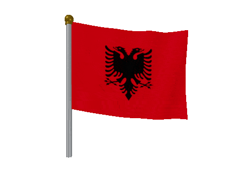 Albania Breeze Pole animated flag GIF