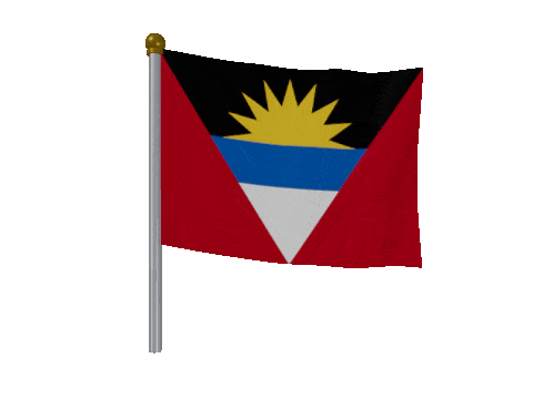 Antigua And Barbuda Breeze Pole animated flag GIF