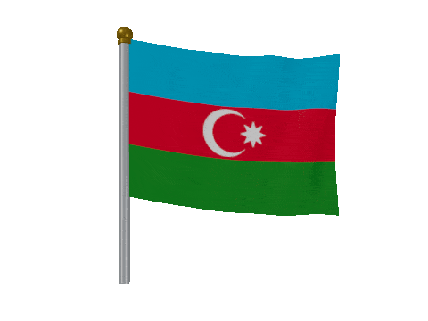 Azerbaijan Breeze Pole animated flag GIF