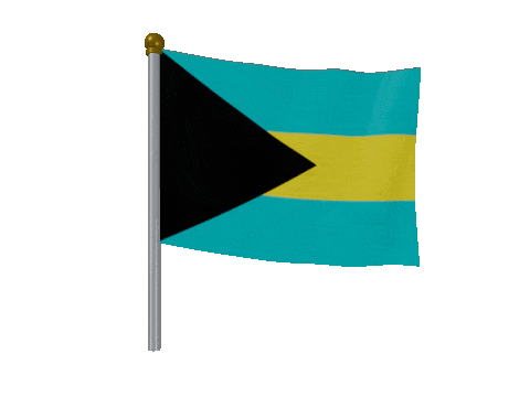 Bahamas Breeze Pole animated flag GIF