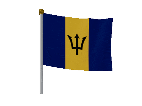 Barbados Breeze Pole animated flag GIF