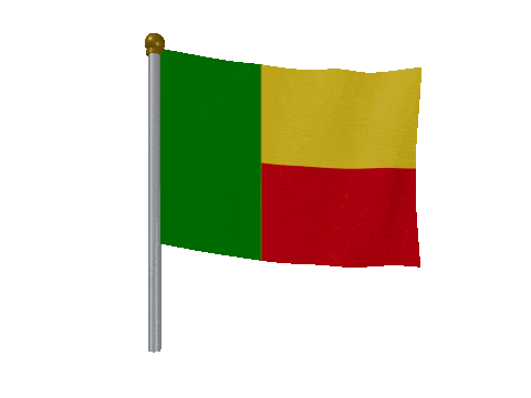Benin Breeze Pole animated flag GIF