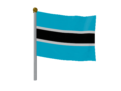 Botswana Breeze Pole animated flag GIF