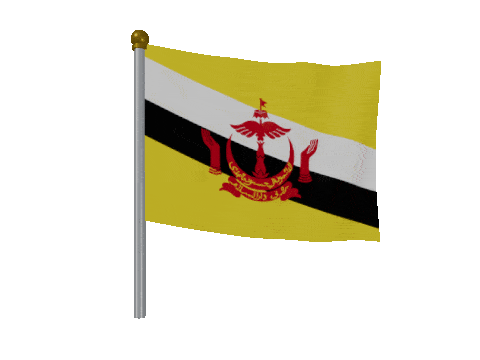 Brunei Breeze Pole animated flag GIF