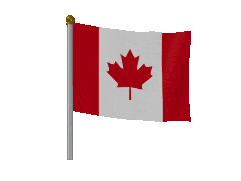 Canada Breeze Pole animated flag GIF