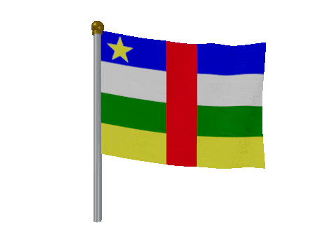 Central African Republic Breeze Pole animated flag GIF
