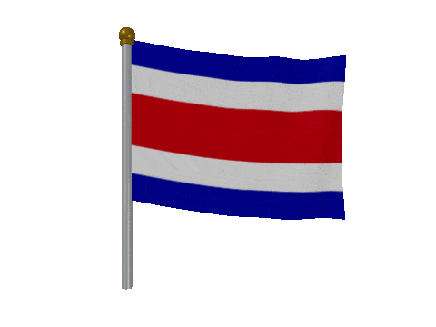 Costa Rica Breeze Pole animated flag GIF