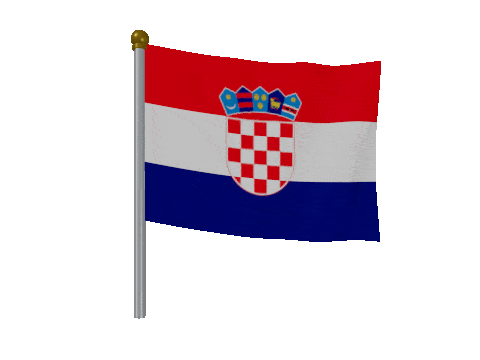 Croatia Breeze Pole animated flag GIF