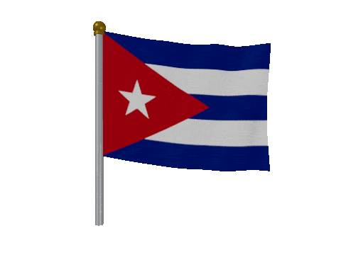 Cuba Breeze Pole animated flag GIF