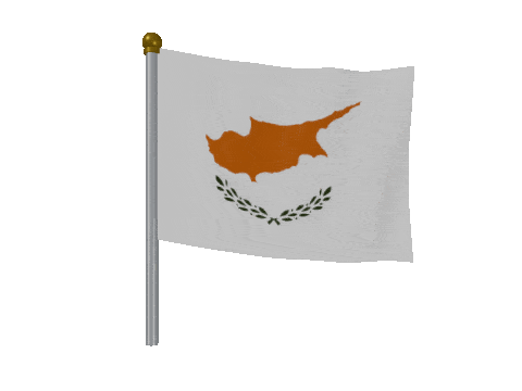 Cyprus Breeze Pole animated flag GIF