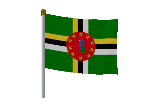 Dominica Breeze Pole animated flag GIF