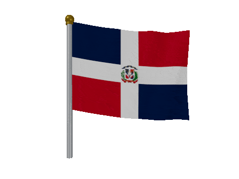Dominican Republic Breeze Pole animated flag GIF