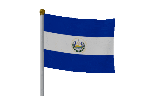 El Salvador Breeze Pole animated flag GIF