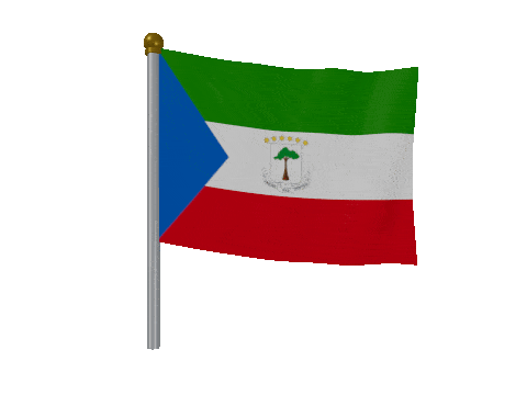 Equatorial Guinea Breeze Pole animated flag GIF
