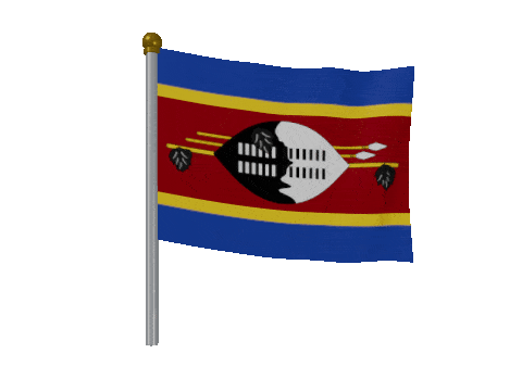 Eswatini Breeze Pole animated flag GIF
