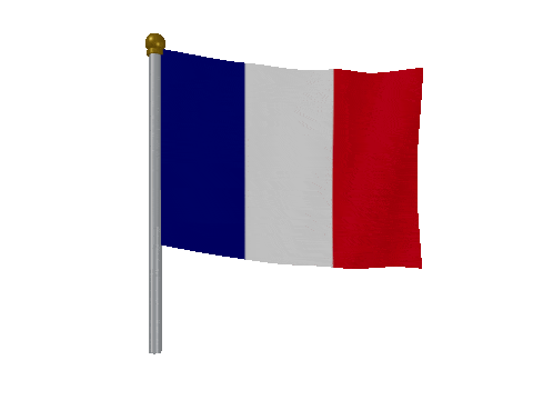 France Breeze Pole animated flag GIF