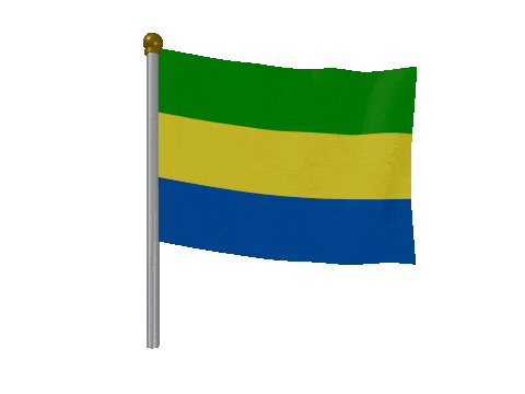 Gabon Breeze Pole animated flag GIF