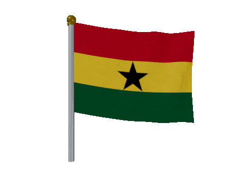 Ghana Breeze Pole animated flag GIF