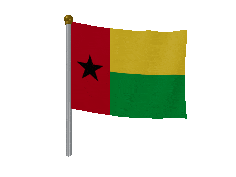 Guinea Bissau Breeze Pole animated flag GIF