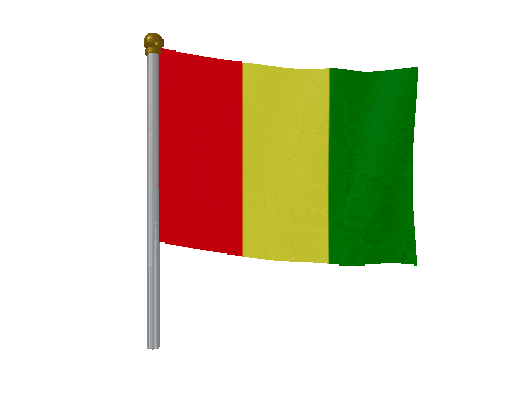 Guinea Breeze Pole animated flag GIF