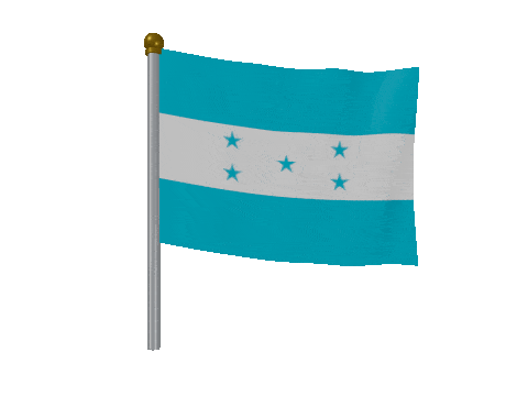 Honduras Breeze Pole animated flag GIF