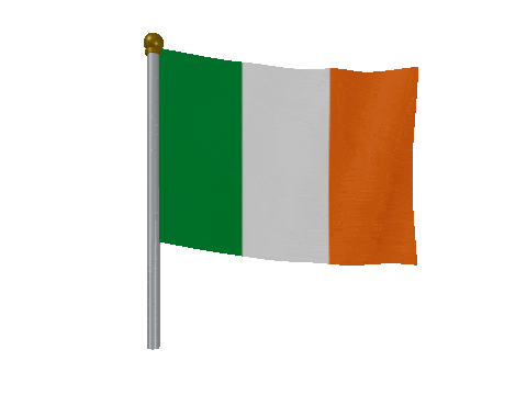 Ireland Breeze Pole animated flag GIF