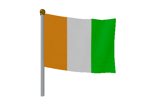 Ivory Coast Breeze Pole animated flag GIF