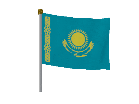 Kazakhstan Breeze Pole animated flag GIF