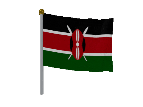 Kenya Breeze Pole animated flag GIF