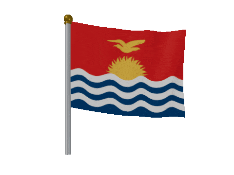 Kiribati Breeze Pole animated flag GIF
