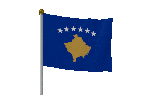 Kosovo Breeze Pole animated flag GIF