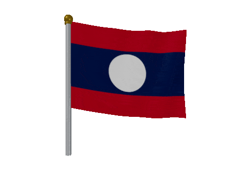 Laos Breeze Pole animated flag GIF