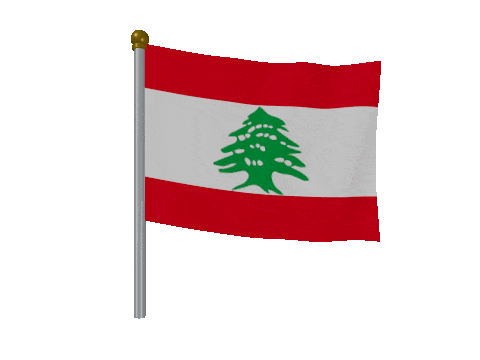 Lebanon Breeze Pole animated flag GIF