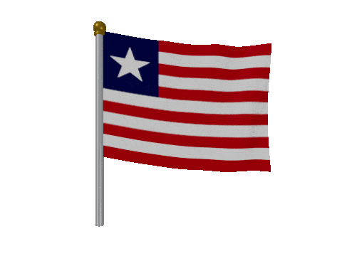 Liberia Breeze Pole animated flag GIF