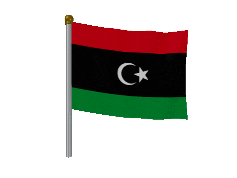 Libya Breeze Pole animated flag GIF