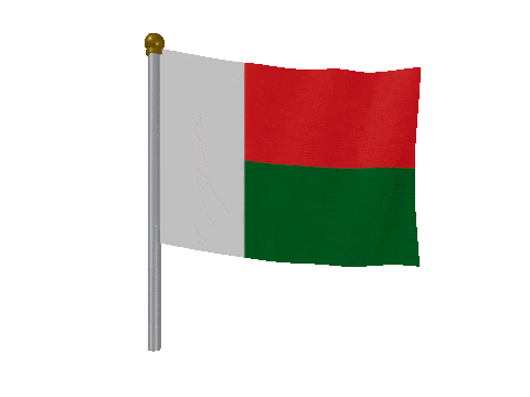 Madagascar Breeze Pole animated flag GIF