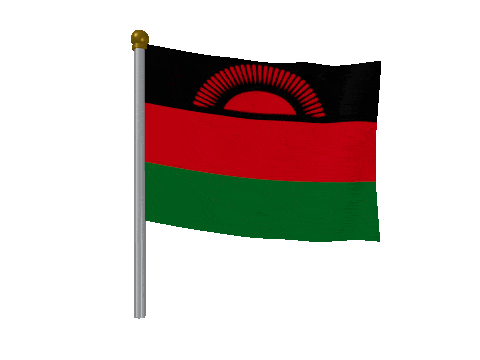 Malawi Breeze Pole animated flag GIF