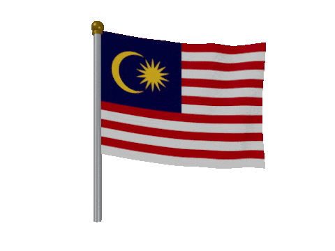 Malaysia Breeze Pole animated flag GIF