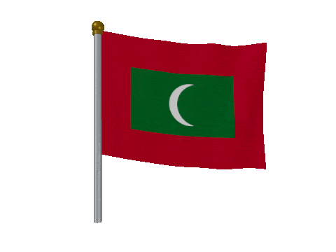 Maldives Breeze Pole animated flag GIF