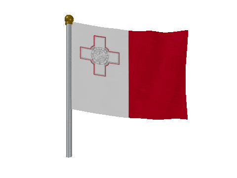 Malta Breeze Pole animated flag GIF