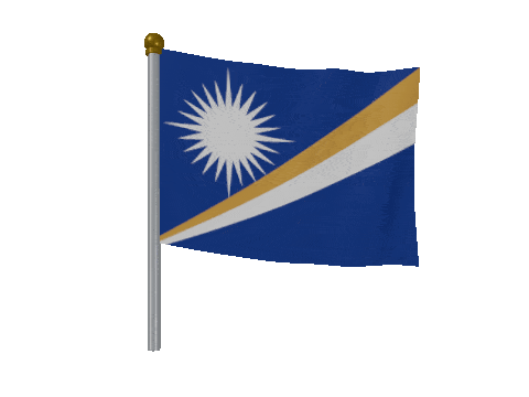 Marshall Islands Breeze Pole animated flag GIF