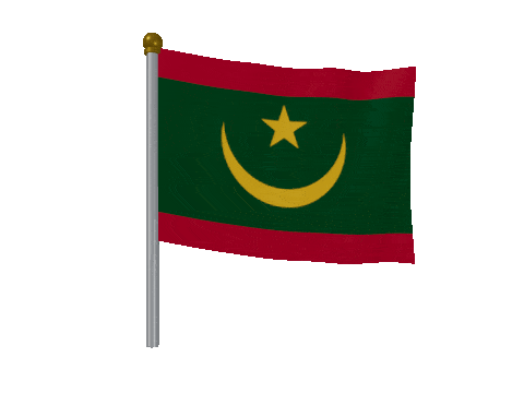 Mauritania Breeze Pole animated flag GIF
