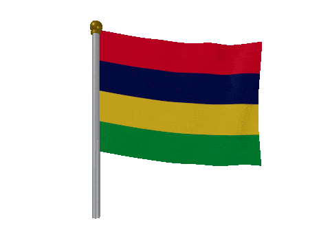 Mauritius Breeze Pole animated flag GIF