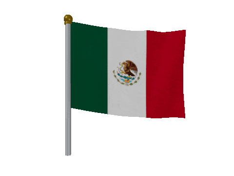 Mexico Breeze Pole animated flag GIF