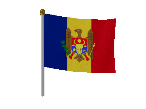 Moldova Breeze Pole animated flag GIF