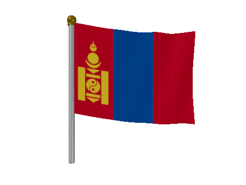 Mongolia Breeze Pole animated flag GIF