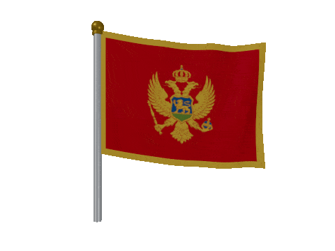 Montenegro Breeze Pole animated flag GIF