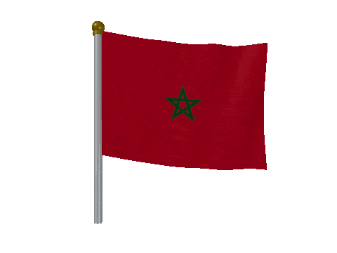Morocco Breeze Pole animated flag GIF
