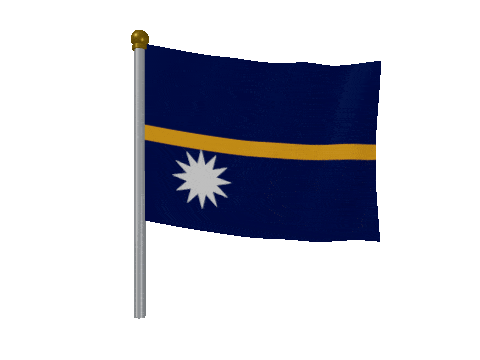 Nauru Breeze Pole animated flag GIF