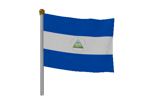 Nicaragua Breeze Pole animated flag GIF